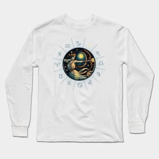 ZODIAC Sagittarius - Astrological SAGITTARIUS - SAGITTARIUS - ZODIAC sign - Van Gogh style - 12 Long Sleeve T-Shirt